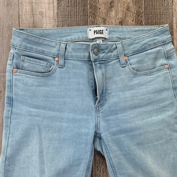Paige Verdugo Ankle Slim Skinny Jeans Light Wash SZ 27 - Picture 3 of 10